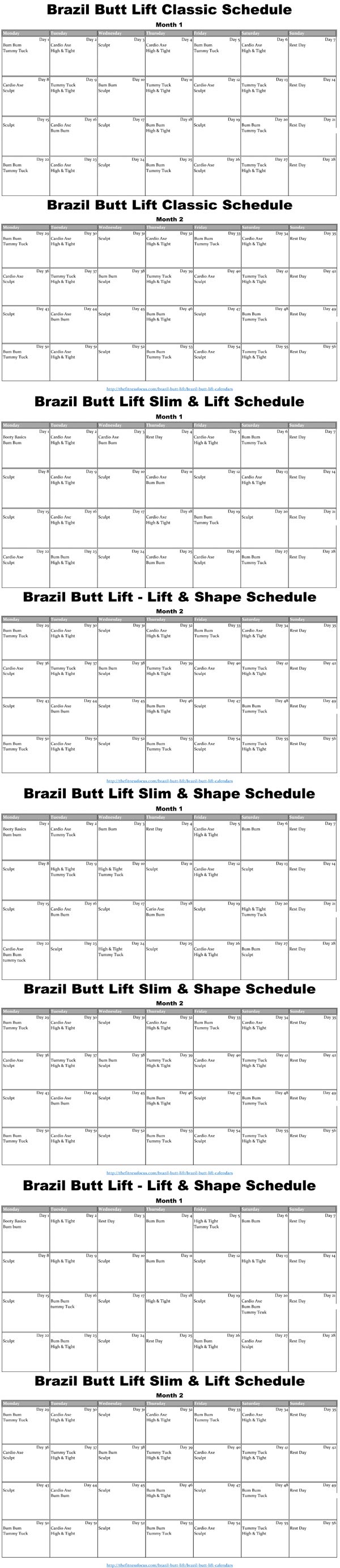 free brazilian butt lift workout videos