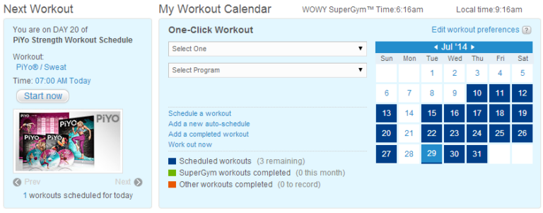 PiYo - Workout Calendar and Schedule to Download or Print