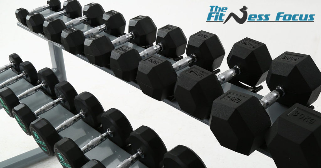 dumbbell weight rack with different sizes