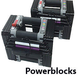 powerblocks adjustable dumbbell set