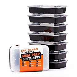 Plastic reusable meal prep storage containers