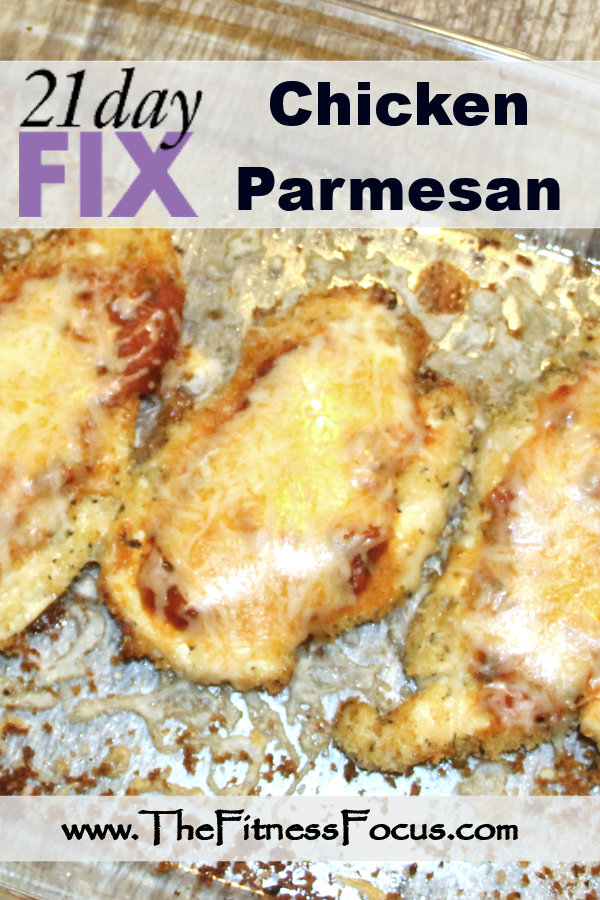21 Day Fix approved chicken parmesan, using just 5 ingredients