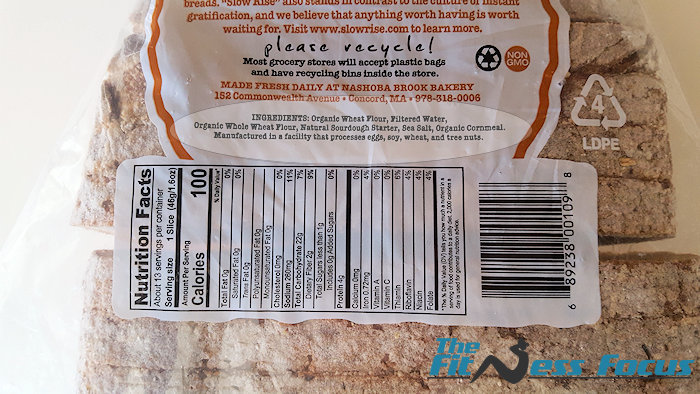 organic bread label ingredients