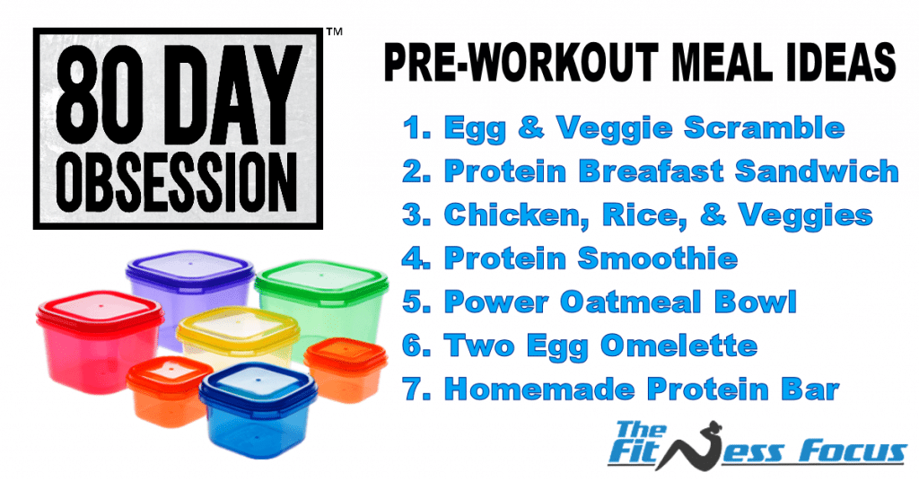 Pre Workout 80 Day Obsession Meals with Containers
