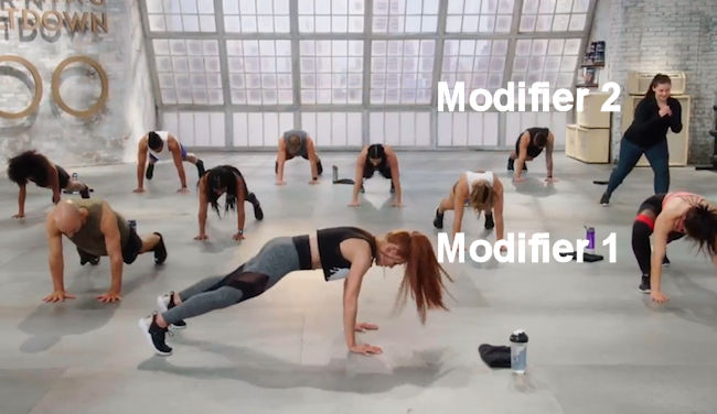 morning meltdown workout modifiers