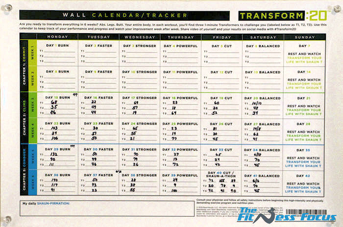 Transform:20 Wall Calendar Transformer Tracker