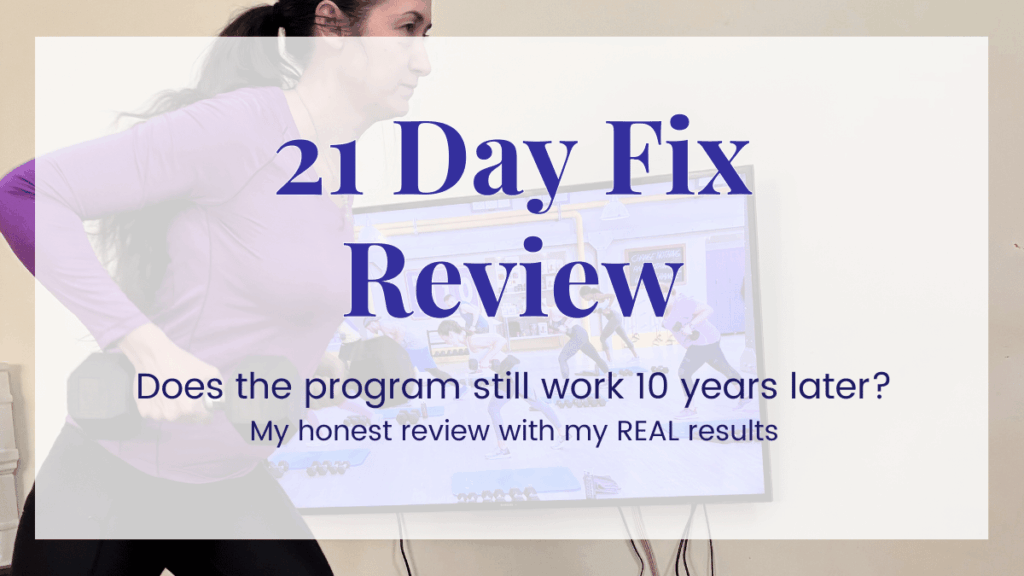 complete 21 day fix review image of bethany liworking out with weights