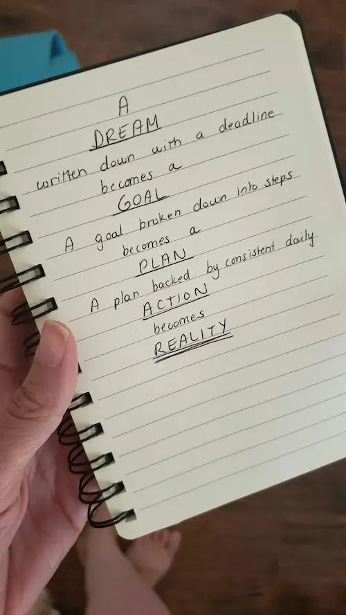 written down goals are more than twice as likely to happen