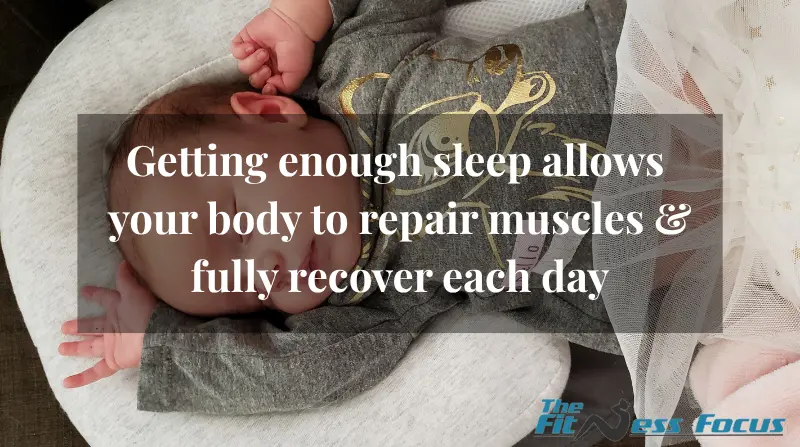 sleeping baby shown to remind people how important rest is