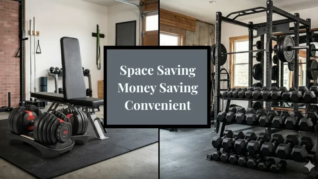 adjustable dumbbell benefits verse a full rack of weights
