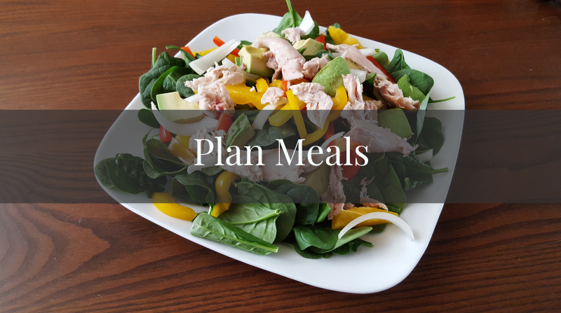 chicken salad with plan meals overlapped
